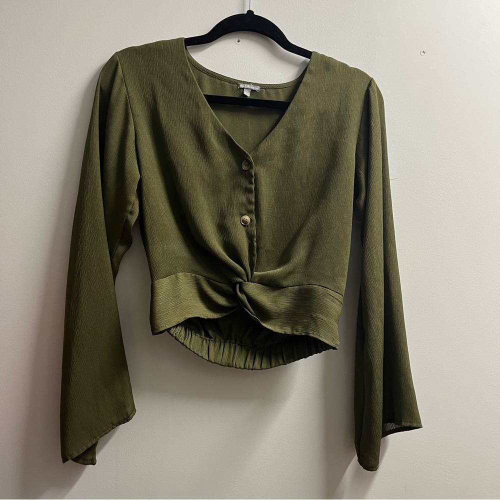 Charlotte Russe Green Formal Top
